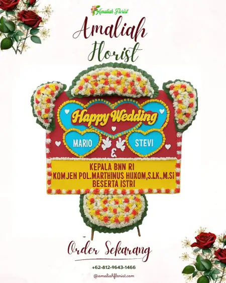 Papan Bunga Pernikahan Sanda